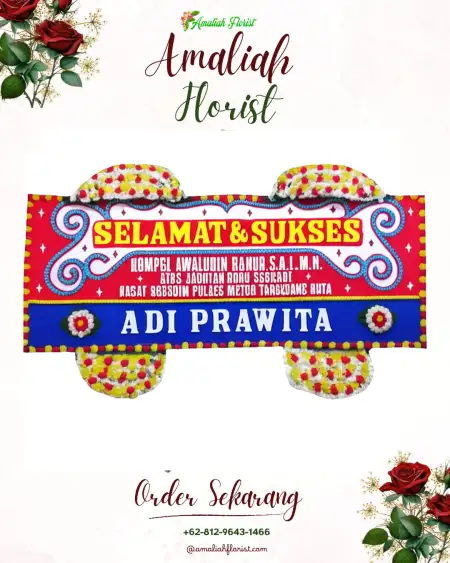 Papan Bunga Ucapan Selamat Siring Gading